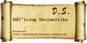 Délczeg Skolasztika névjegykártya